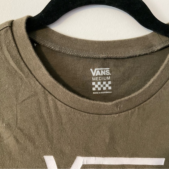 Vans Classic Logo Tee - Olive Green (Unisex Fit) - Picture 4 of 4